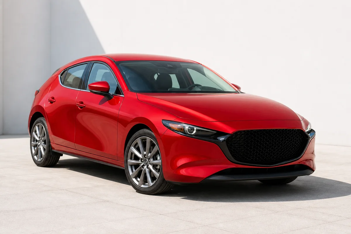 Mazda 3 compact hatchback available for weekly rental